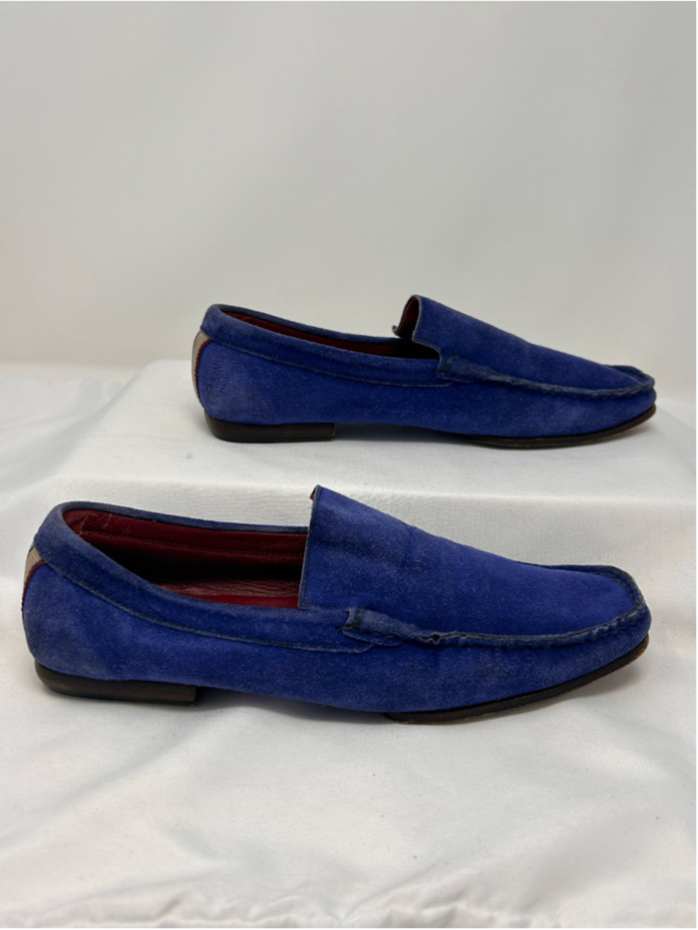 Burberry Dalwood Blue Suede Loafers EU 36.5 / Women’s 6.5 - Picture 3 of 9